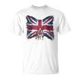 ユニオンジャックバンダナをかぶったブリティッシュブルドッグ、かわいい英国国旗。 Tシャツ