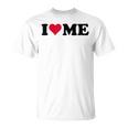 レッドハートデザイン I Love Me Tシャツ