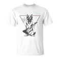 ロックンロール ドッグ ギター ミュージック バイブ Tシャツ