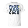 ヴィンセント・ヴァン・ゴッホ作「星月夜」 テキスト ミュージアムアート Tシャツ
