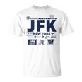 ヴィンテージ ニューヨーク Jfk 空港コード トラベルデイ レトロ Nyc 長袖tシャツ Tシャツ