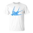 古びたツバメの青い鳥 シルエット 鳥 鳥 イラスト Tシャツ