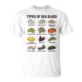 海洋ナメクジの種類科学海洋生物学チャート Tシャツ