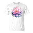 蓮の花 ユリパッド、自然、花、ビューティーアート Tシャツ