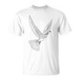 鳩 動物 男性 女性 モチーフ 恋人 自由 デザイン 平和 Tシャツ