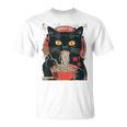 麺 猫 ラーメン好き 和食 猫 アート デザイン Tシャツ
