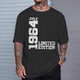 1964年7月、男性のための60歳の誕生日プレゼント Tシャツ 彼への贈り物