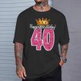 40歳 ハッピーバースデー キュート 40歳 誕生日 マッチング Tシャツ 彼への贈り物