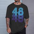 48ラッキーナンバー48歳の誕生日のスポーツチーム Tシャツ 彼への贈り物