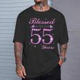 55歳の55歳の誕生日パーティーに神の祝福 Tシャツ 彼への贈り物