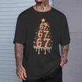67 Six Seven Dripping Christmas Tree Rugby Brainrot Tank Top T-Shirt Gifts for Him