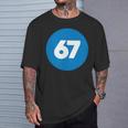 67 歳の誕生日番号 67 バルーン 67 歳の誕生日 Tシャツ 彼への贈り物