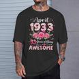 93歳 1933年4月 花柄 93歳 誕生日 男性 女性 Tシャツ 彼への贈り物