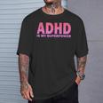 Adhdは私の超能力adhd意識セロトニン陽性 Tシャツ 彼への贈り物