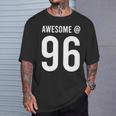 Awesome At 96 面白い96歳の誕生日のお祝いに 長袖tシャツ Tシャツ 彼への贈り物