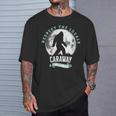 Caraway Arkansas Respect The Locals Bigfoot Sasquatch Moon T-Shirt Gifts for Him