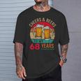 Cheers & Beers To 68 Years 68 Birthday 68Th Bday Men Tシャツ 彼への贈り物