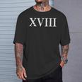 Chiffre Romain 18 Xviii Dix-Huit T-Shirt Cadeaux pour lui