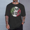 Ciao Bella Mit Italienischer Flagge Italienisches T-Shirt Geschenke für Ihn