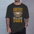 The Craziest Bikers Are Born 1961 Motorcycle 62Th Birthday Tシャツ 彼への贈り物
