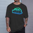Dampflok Modelleisenbahn Kinder Herren Jungen Eisenbahn T-Shirt Geschenke für Ihn