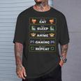 Disfraz De Regalo Eatleep Anime Gaming Repeat Paraideojuegos In Mangas Camiseta unisex Regalos para él