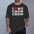 Dog I Love My Chow Chow Chow Tシャツ 彼への贈り物