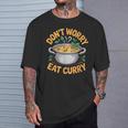 Don't Worry Eat カレー インド料理 Tシャツ 彼への贈り物