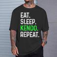 Eatleep Kendo Repeat 面白い格闘技コンバット Tシャツ 彼への贈り物