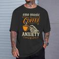 Emo Music Coffee Anxiety Rock Goth Grunge T-Shirt Gifts for Him