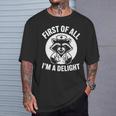 First Of All I'm A Delight アライグマ 看護師 面白い 長袖tシャツ Tシャツ 彼への贈り物