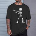 Floss Dance Flossing ダンス 足の骨折 石膏ギプス スケルトン ハロウィーン Tシャツ 彼への贈り物