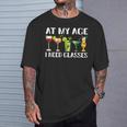 At My Age I Need Glasses Dad Mom Wine Drinking T-Shirt Gifts for Him