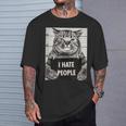 Cats Picture I Hate Peopleaying Tシャツ 彼への贈り物