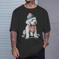 Goldendoodle 7月4日 愛国的 ゴールデンドゥードル 犬 Tシャツ 彼への贈り物