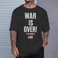 If You Want It War Is Over 反戦アメリカ国旗抗議 Tシャツ 彼への贈り物
