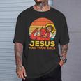 Jesus Has Your Back Jiu Jitsu レトロ クリスチャン メンズ レディース キッズ Tシャツ 彼への贈り物