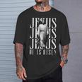 Jesus He Is Risen クリスチャン 復活 救世主 信仰 イースター Tシャツ 彼への贈り物