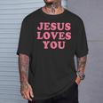 Jesus Loves You Christian Faith Tシャツ 彼への贈り物