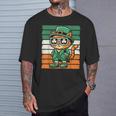 Katze Irisches Kleeblatt Männer Frauen Kinder Lustigt Patrick's Day T-Shirt Geschenke für Ihn