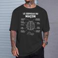 Le Cerveau Du Maçon Maçonnerie Construction Travaux Public T-Shirt Cadeaux pour lui