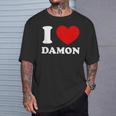 I Love Damon I Heart Damon 面白い名前 Damon Tシャツ 彼への贈り物