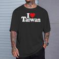 I Love Heart 台湾フォルモサ 台湾文化 長袖tシャツ Tシャツ 彼への贈り物