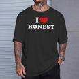 I Love Honest 私は愛する Honest Tシャツ 彼への贈り物