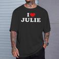 I Love Julie 私は愛する Julie Tシャツ 彼への贈り物