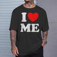 I Love Me シャツ Y2k ジョーク I Heart Me Love Myself Maine Tシャツ 彼への贈り物