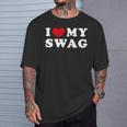 I Love Mywag アイ・ラブ・マイ・スワッグ、アイ・ハート・マイ・スワッグ 長袖tシャツ Tシャツ 彼への贈り物