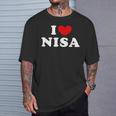 I Love Nisa 私は愛する Nisa Tシャツ 彼への贈り物