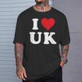 I Love Uk Initials I Heart UK First Last Name U K Tシャツ 彼への贈り物