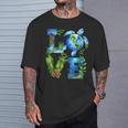 Love World Earth Day Planet Anniversary Earth Turtle Lovers T-Shirt Gifts for Him Love World Earth Day Planet Anniversary Earth Turtle Lovers T-Shirt Gifts for Him